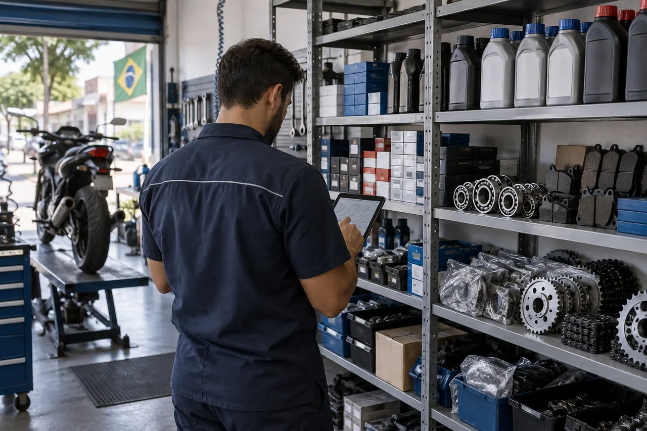 Controle de estoque de peças em oficina de motos: guia prático